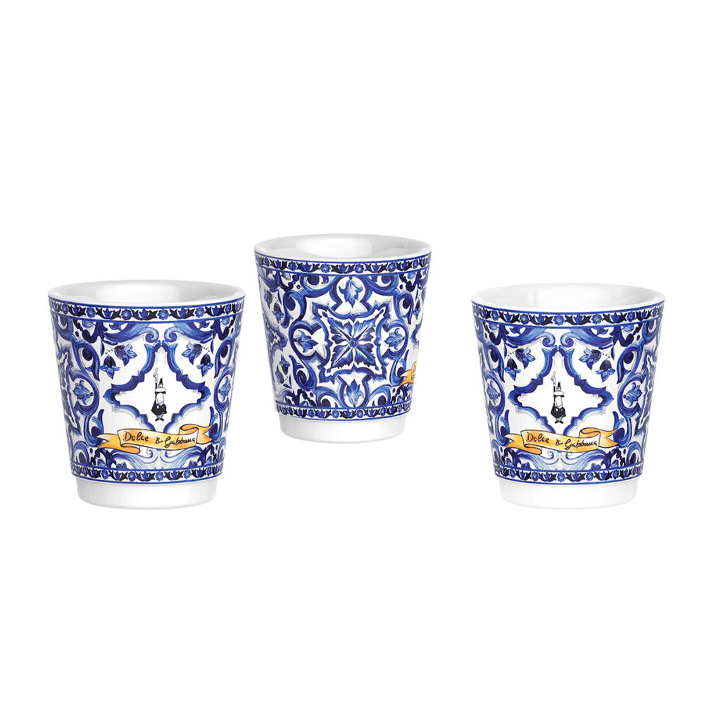 Bialetti X Dolce&Gabbana Blue Mediterranean Gift Set (3 cup Moka and Stirrer set)