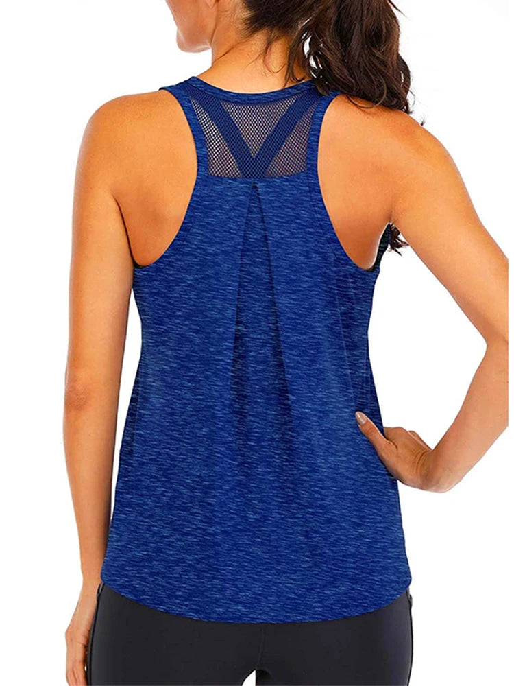 Yoga Shirt Female New Style T-Shirt Loose Fitness Tops Vest Women Sleeveless Sport Tee Quick-Drying Gym Running Workout Blouse