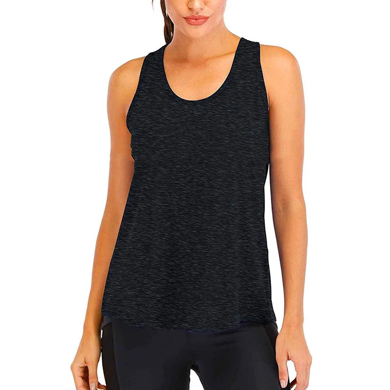 Yoga Shirt Female New Style T-Shirt Loose Fitness Tops Vest Women Sleeveless Sport Tee Quick-Drying Gym Running Workout Blouse