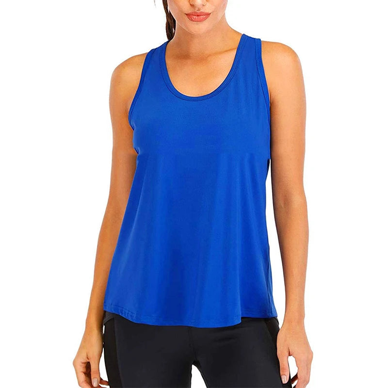 Yoga Shirt Female New Style T-Shirt Loose Fitness Tops Vest Women Sleeveless Sport Tee Quick-Drying Gym Running Workout Blouse