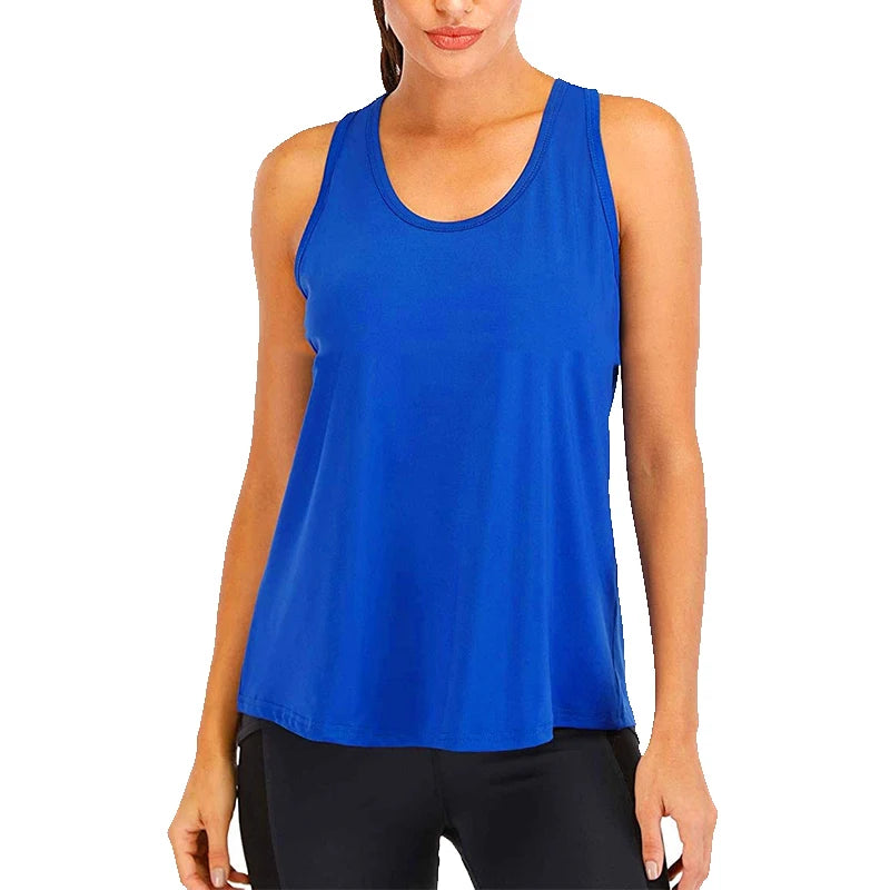 Yoga Shirt Female New Style T-Shirt Loose Fitness Tops Vest Women Sleeveless Sport Tee Quick-Drying Gym Running Workout Blouse