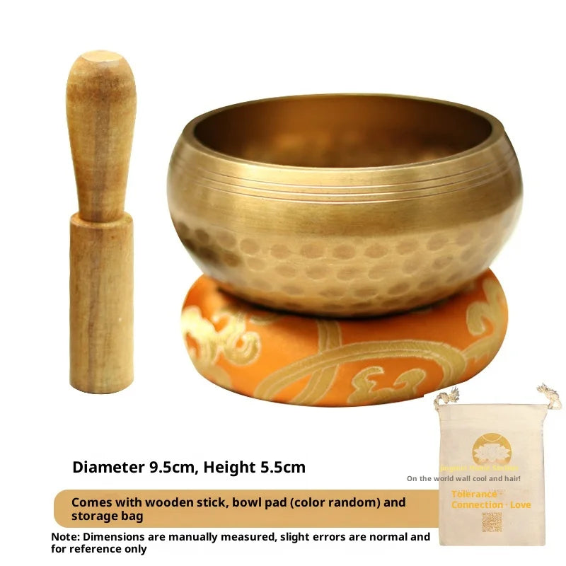 Singing Bowl Nepalese Handmade Brahma Wood Fruit Buddha Sound Bowl Yoga Meditation Sanskrit Sound Bowl Healing Bowl Copper