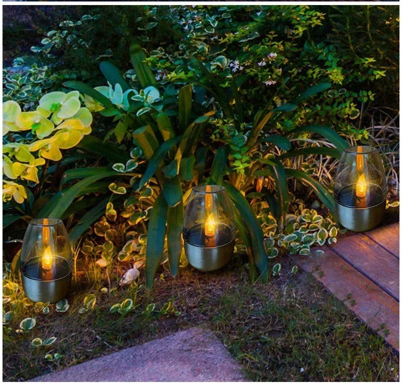 LED Solar Candles Light Flameless Rechargeable Night Light For Wedding Party Garden Decor Outdoor Waterproof Solar Candles Lamp