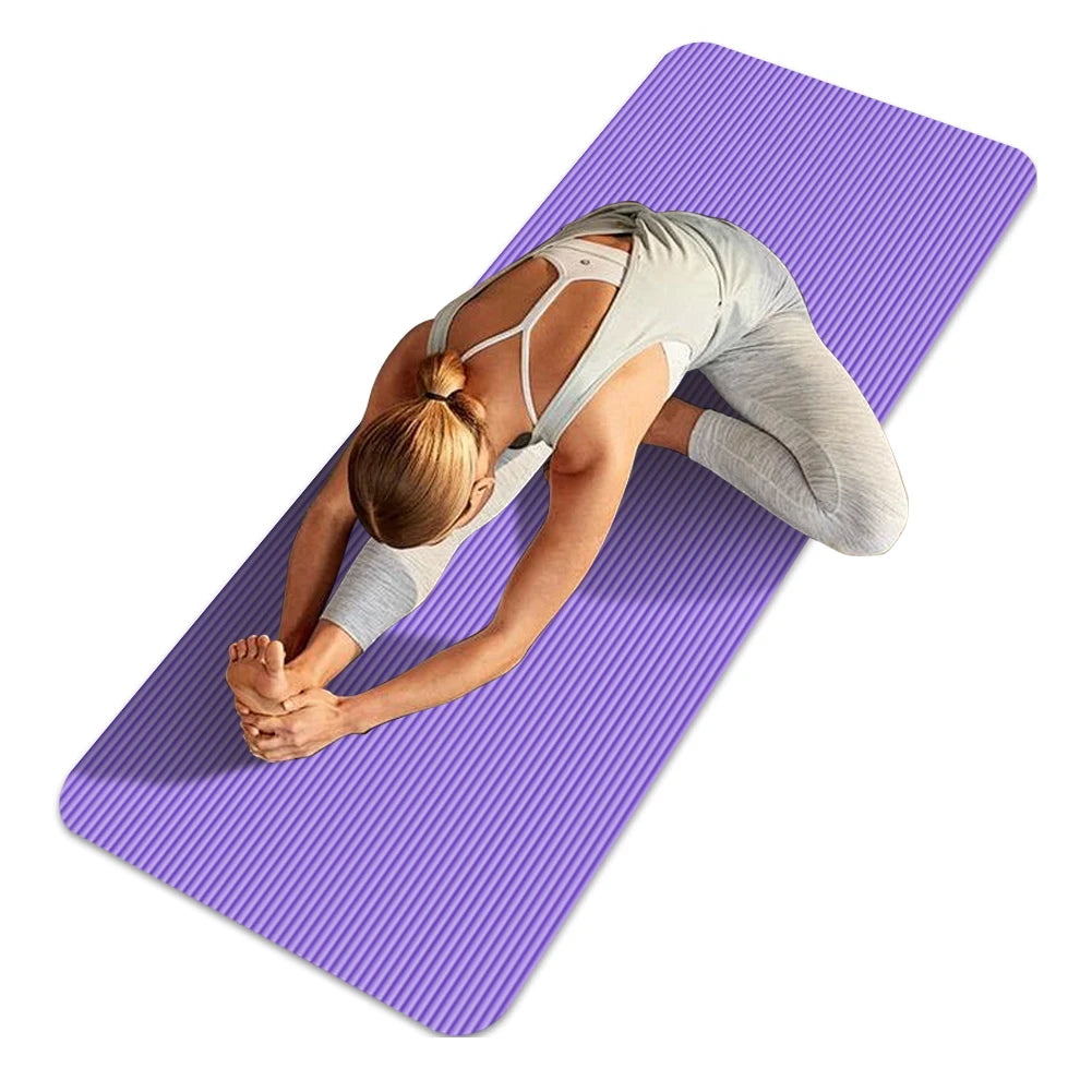 Yoga Mat Non Slip Exercise Mat Thick Solid Color Fitness Mat Yoga Workout Mat Multi-Function for Home Gym