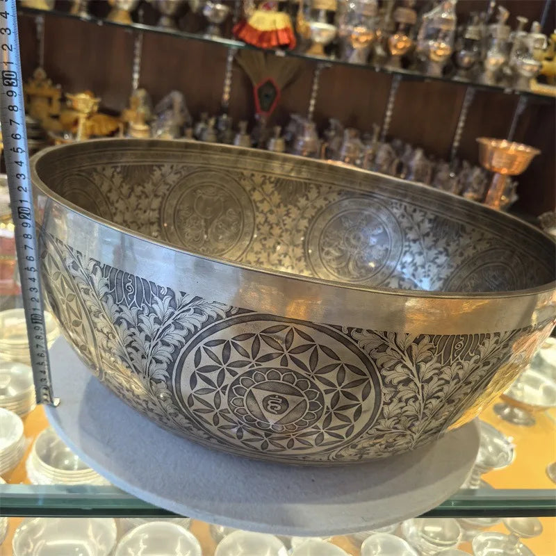 Nepalese Handcrafted Singing Bowls Large Buddha Sound Bowl Ornament Yoga Meditation Sound Therapy Copper Percussion Instruments