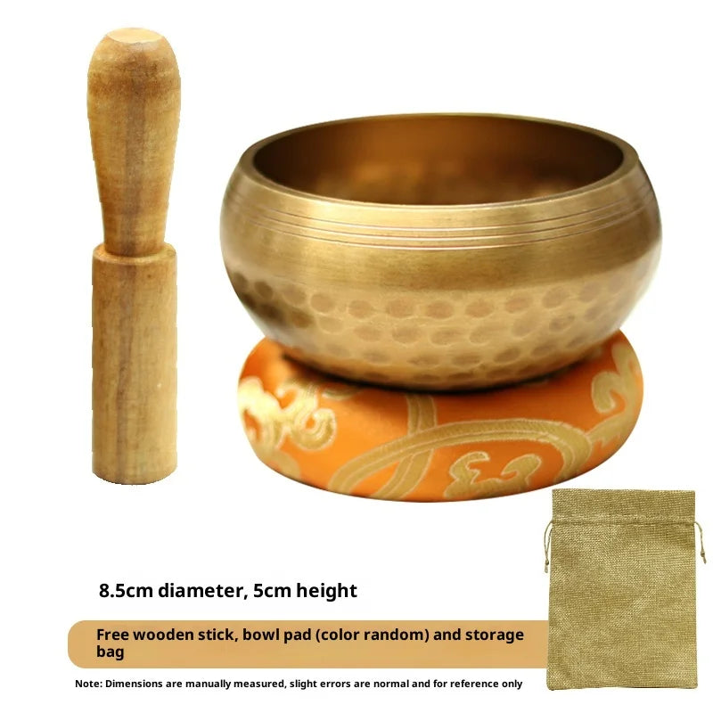 Singing Bowl Nepalese Handmade Brahma Wood Fruit Buddha Sound Bowl Yoga Meditation Sanskrit Sound Bowl Healing Bowl Copper