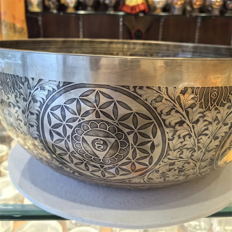 Nepalese Handcrafted Singing Bowls Large Buddha Sound Bowl Ornament Yoga Meditation Sound Therapy Copper Percussion Instruments