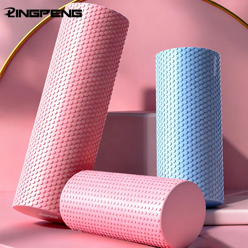Yoga Roller Round EVA Foam Cylinder Hexagonal Roller for Pilates Exercise Enhanced Home Workouts Diameter 9.6cm Length 30cm