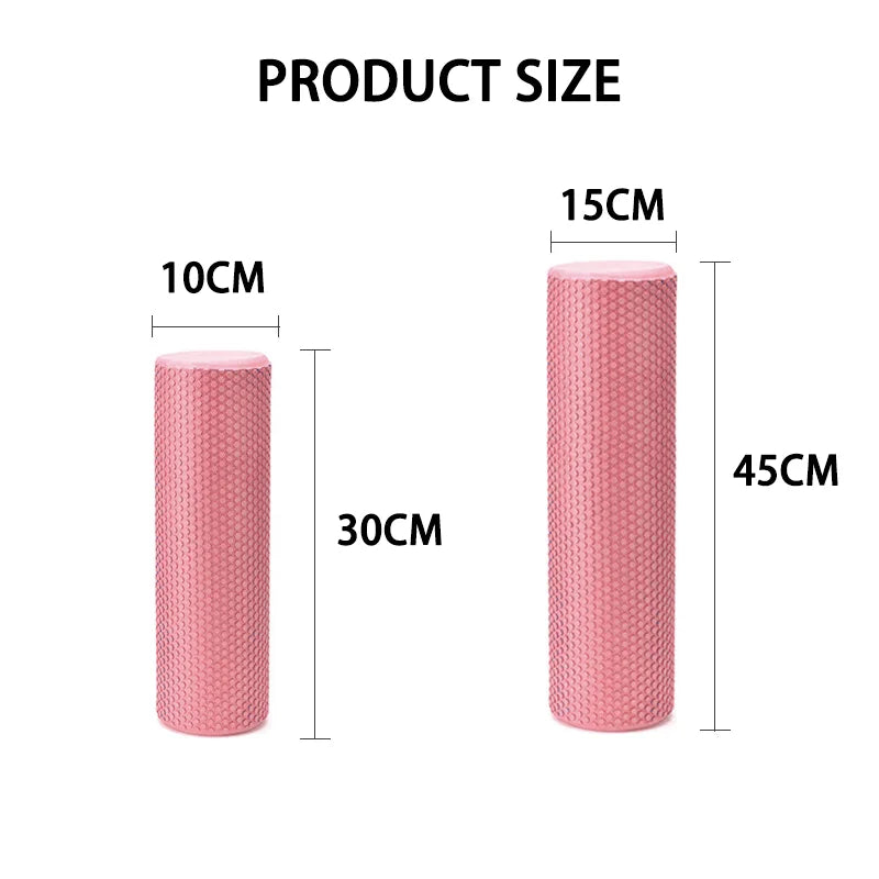 Yoga Roller Round EVA Foam Cylinder Hexagonal Roller for Pilates Exercise Enhanced Home Workouts Diameter 9.6cm Length 30cm