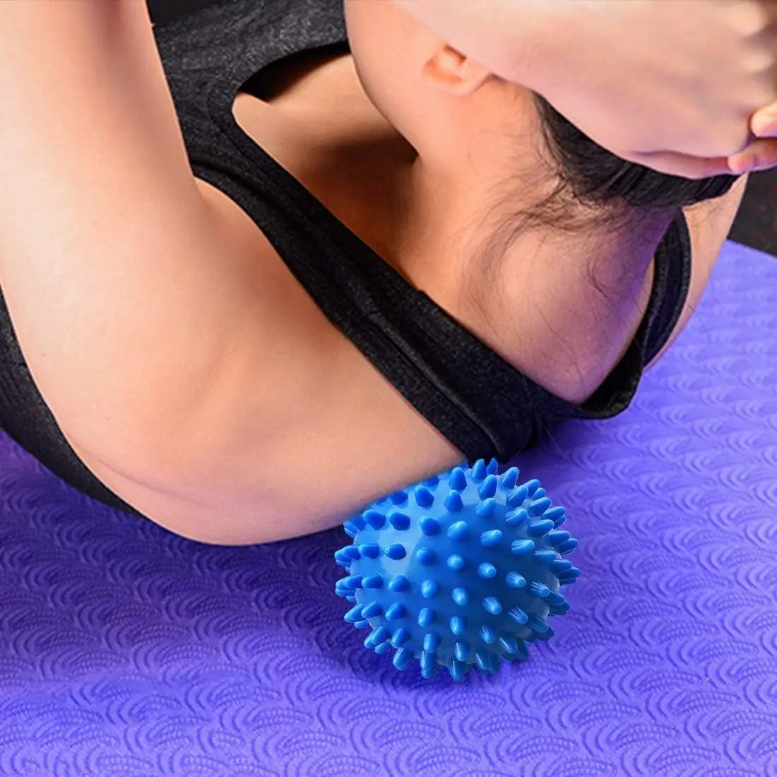 Massage Lacrosse Ball, Spiky Massage Ball, for Deep Tissue, Trigger Point and Myofascial Release, Muscle Knots, and Yoga Therapy