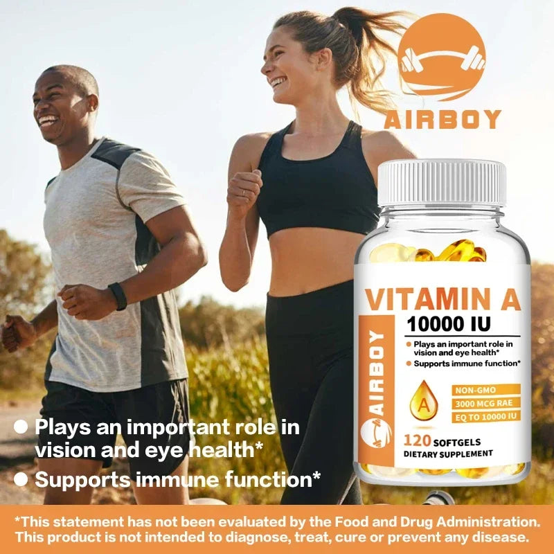 Vitamin A 10000IU - Supports Healthy Vision and Immune System, Skin Health - Non-GMO, Gluten FreeSupplements