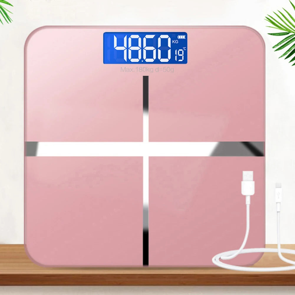 Weight Loss Weighing Device LED Display Smart Body Weight Scale USB Charging Precision Electronic Scale for Home Office Adult