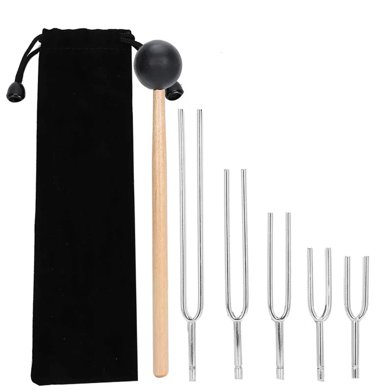 Tuning Fork Sound Healing Tool Set Tuning Fork Silver Aluminum Alloy Tuning Fork Sound Healing Tool Set-Best Selling