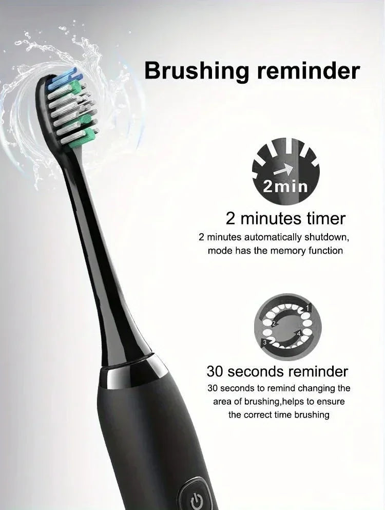 Electric Toothbrush Comes Brush Heads A Rechargeable Portable Electric Whitening Toothbrush with Holder and Travel Case