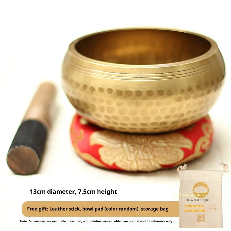 Singing Bowl Nepalese Handmade Brahma Wood Fruit Buddha Sound Bowl Yoga Meditation Sanskrit Sound Bowl Healing Bowl Copper