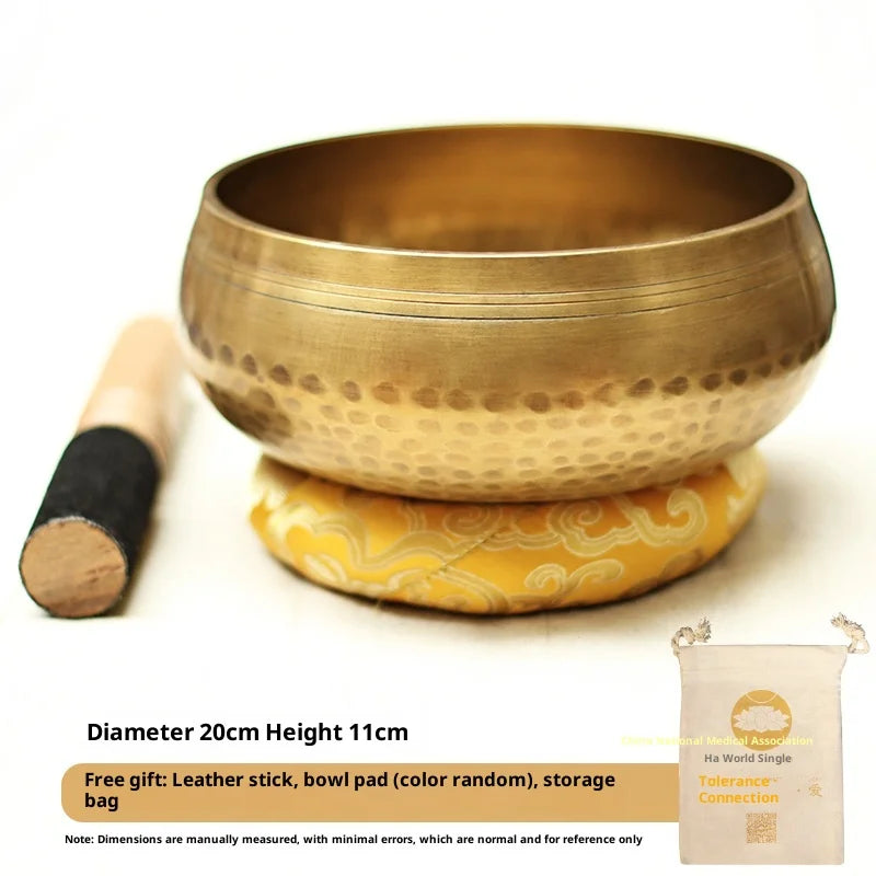 Singing Bowl Nepalese Handmade Brahma Wood Fruit Buddha Sound Bowl Yoga Meditation Sanskrit Sound Bowl Healing Bowl Copper