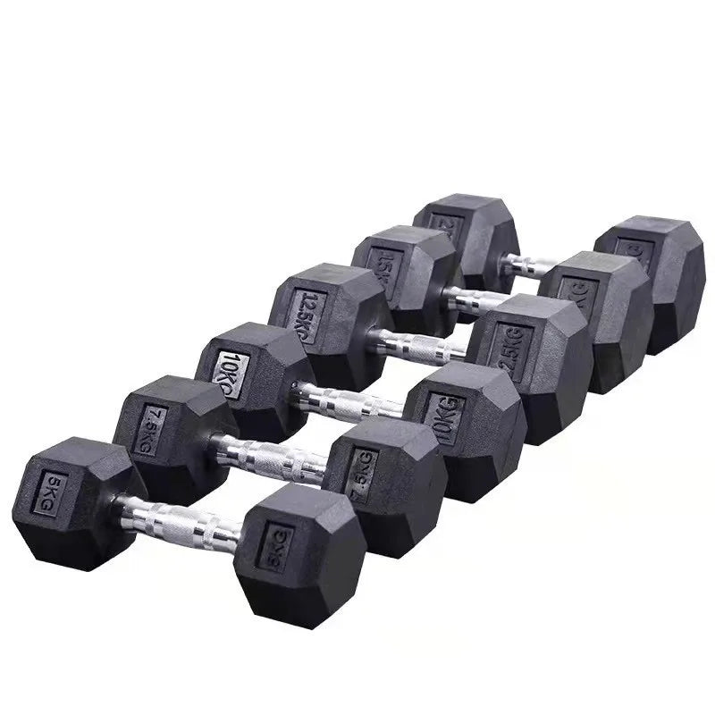 Dumbbell 2.5KG-20KG Rubber Encased Home Gym Dumbbells Weight for Women Men Hand Weights for Home Gym Strength Training