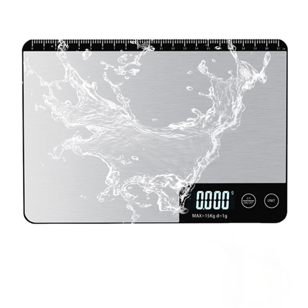 Food Scale 33lb/15Kg Digital Kitchen Scale for Food Ounces and Grams Cooking Baking 1g/0.1oz Precise Graduation USB Rechargeable