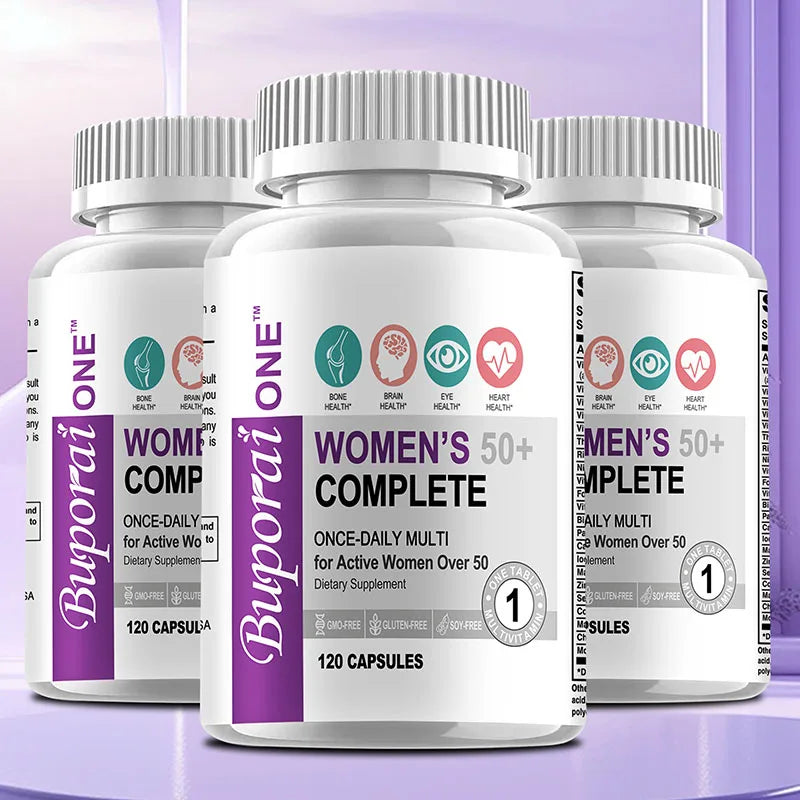 Women’s 50+ Complete Multivitamin - Supports Brain, Heart, Digestive and Immune System Health and Boosts Metabolism