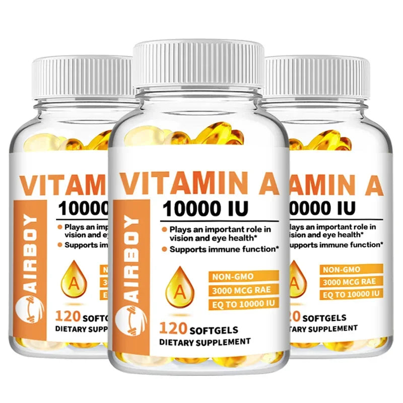 Vitamin A 10000IU - Supports Healthy Vision and Immune System, Skin Health - Non-GMO, Gluten FreeSupplements