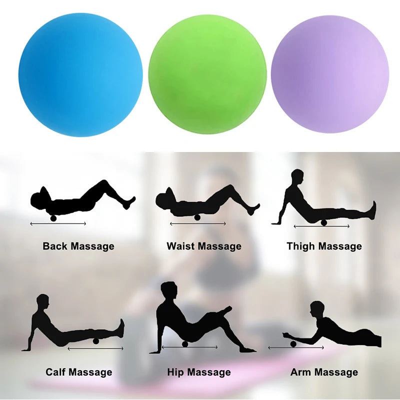 Massage Lacrosse Ball For Muscle Relax Shoulders Neck Back Foot Body Deep Tissue Trigger Point Muscle Knots Yoga Fitness Massage