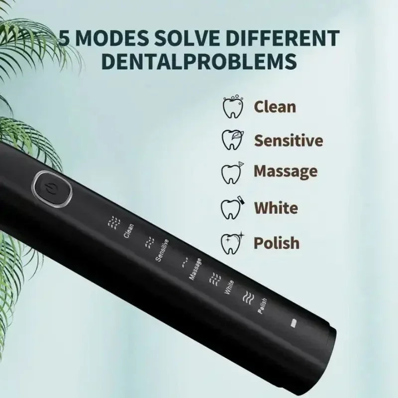 Electric Toothbrush Comes Brush Heads A Rechargeable Portable Electric Whitening Toothbrush with Holder and Travel Case