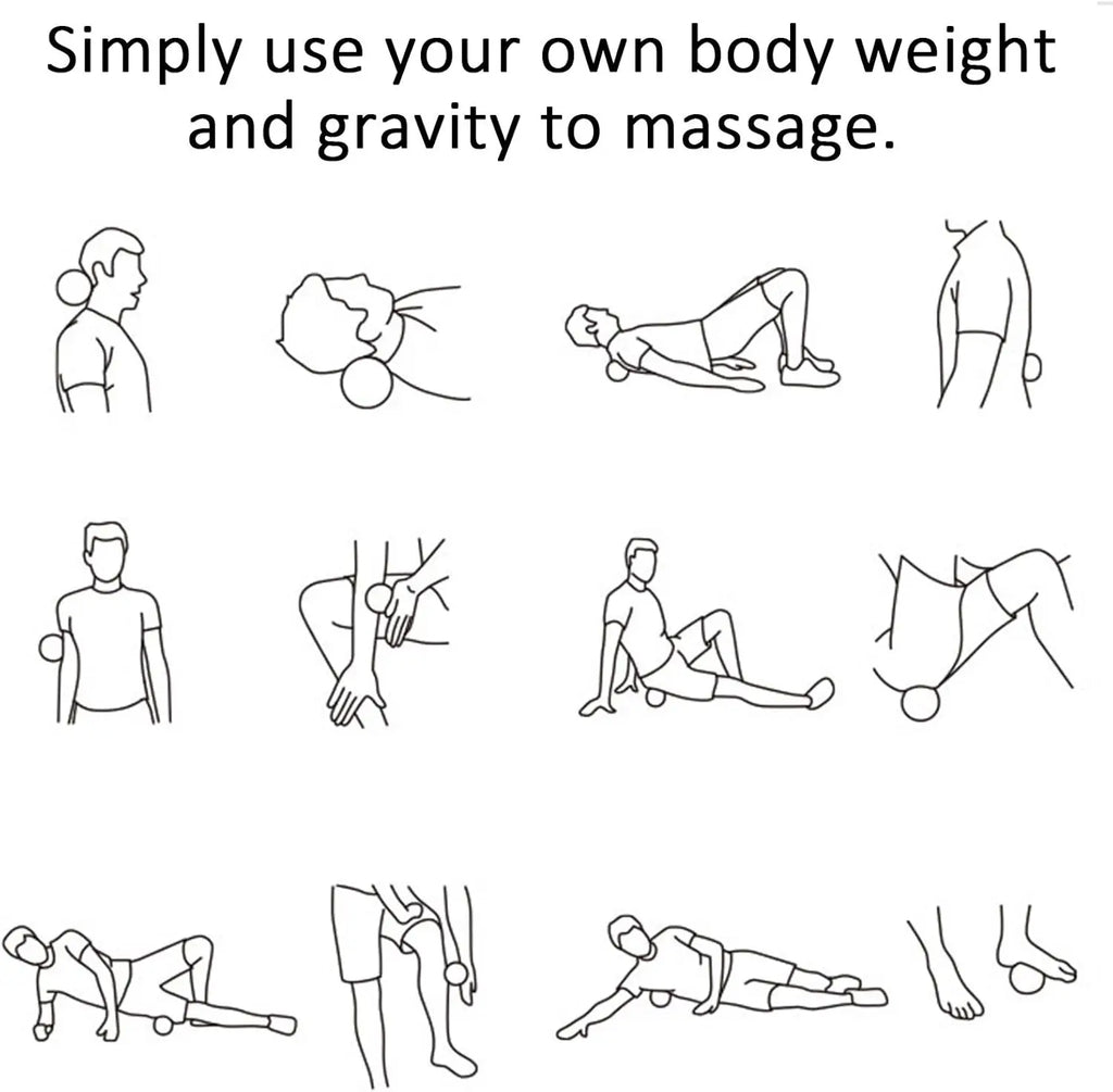 Massage Lacrosse Ball, Spiky Massage Ball, for Deep Tissue, Trigger Point and Myofascial Release, Muscle Knots, and Yoga Therapy