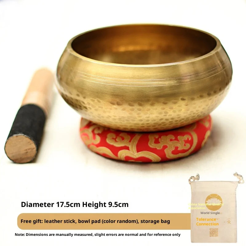 Singing Bowl Nepalese Handmade Brahma Wood Fruit Buddha Sound Bowl Yoga Meditation Sanskrit Sound Bowl Healing Bowl Copper