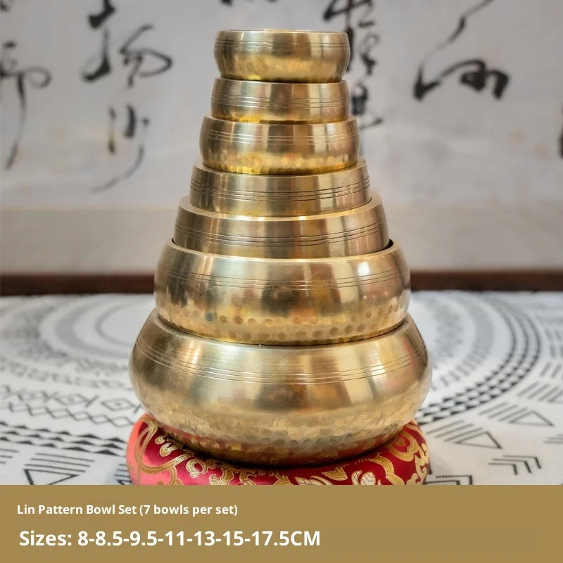 Singing Bowl Nepalese Handmade Brahma Wood Fruit Buddha Sound Bowl Yoga Meditation Sanskrit Sound Bowl Healing Bowl Copper