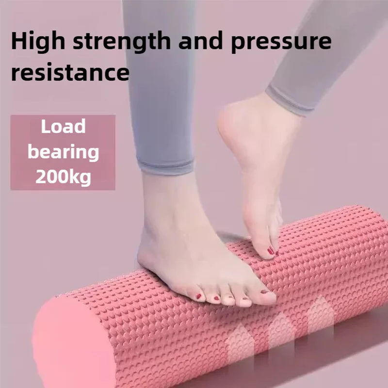 Yoga Roller Round EVA Foam Cylinder Hexagonal Roller for Pilates Exercise Enhanced Home Workouts Diameter 9.6cm Length 30cm