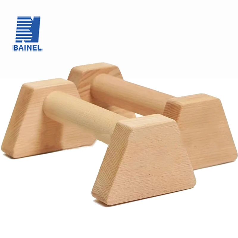 Push-up Stand Wood Pushup Bars Exercise Non-Slip Parallettes Handle Stands Calisthenics Fitness Equipment Home Strength Training