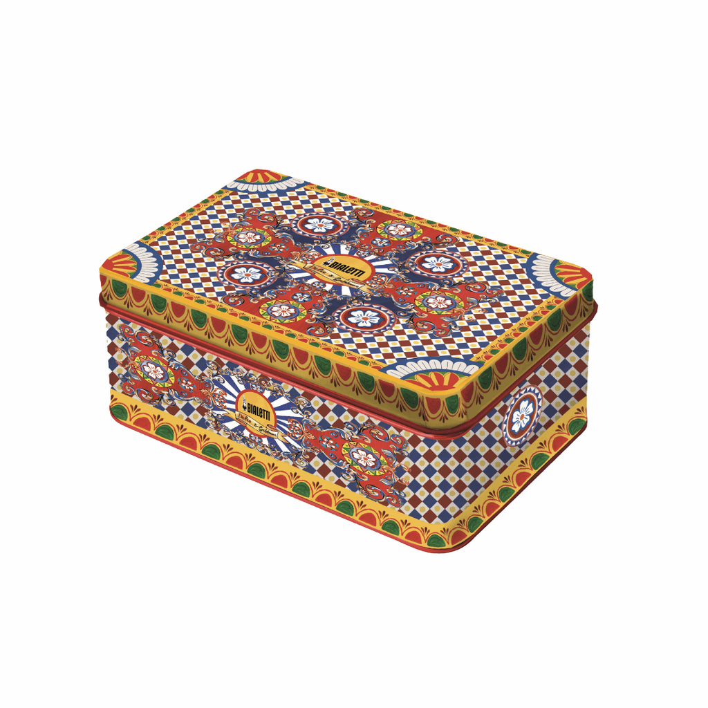 Bialetti X Dolce&Gabbana Sicilian Cart Gift Set (Moka 2 Cup, 2 Cups & Gold Stirrers)