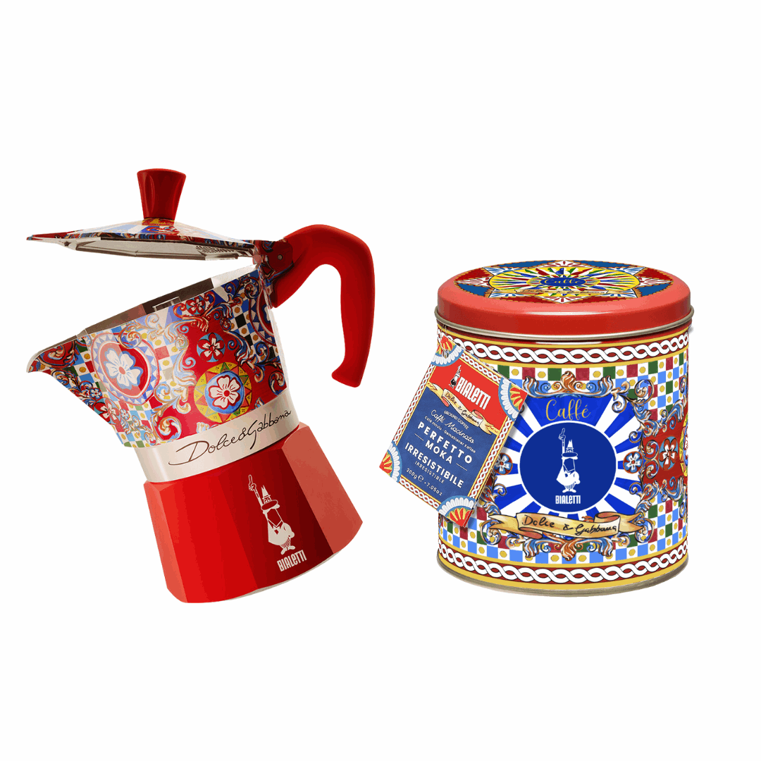 Bialetti X Dolce&Gabbana Sicilian Cart Gift Set (Moka 3 Cup and Coffee)